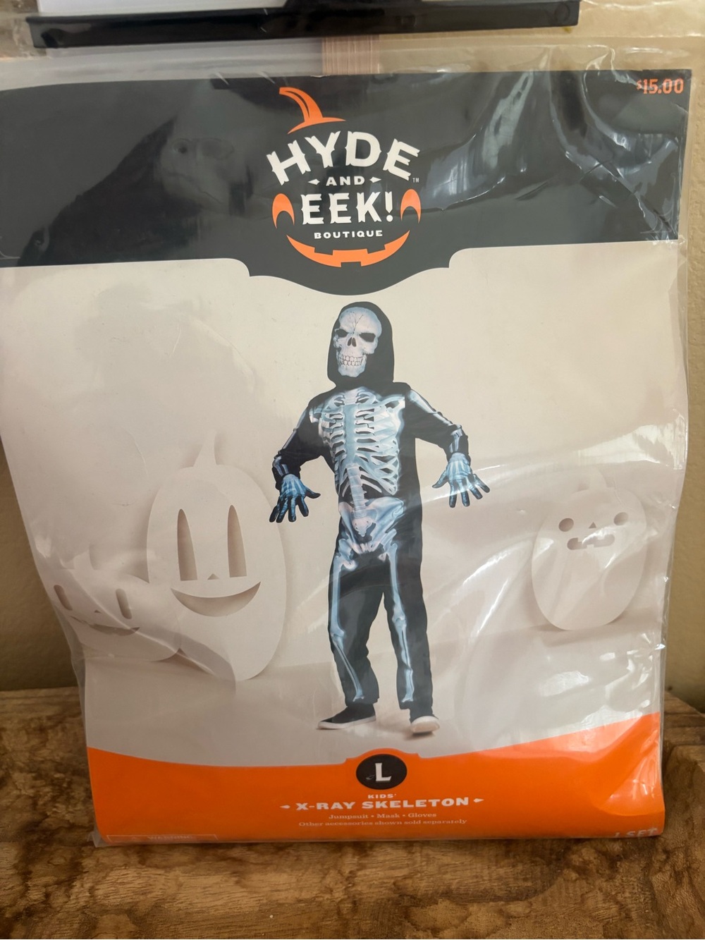 Hyde and Eek! Kids Black & Blue X-Ray Skeleton Costume - L